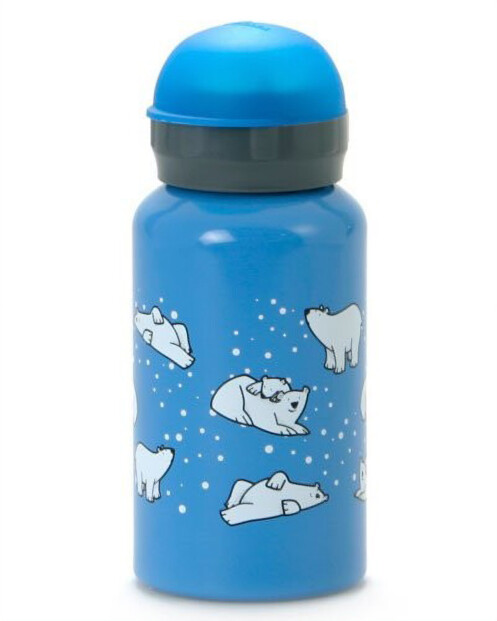 Laken blauwe drinkfles 0,35 liter met IJsbeer Flocke