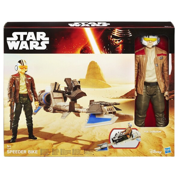 Star Wars Episode VII Poe Dameron met Speeder Bike (Hasbro)