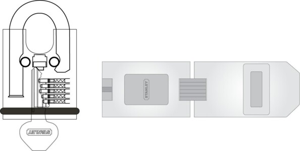 Stanley Security 24/7 hangslot met sluitbeugel 50 mm S742-009