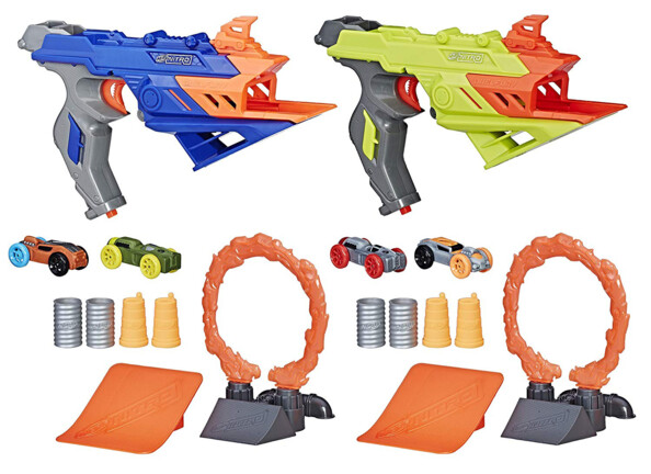 NERF Nitro DuelFury Demolition Stuntset met Dubbele Blaster