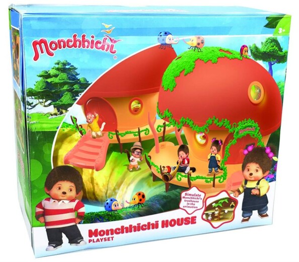 Ouaps Monchhichi speelhuis (Maison Deluxe) met accessoires