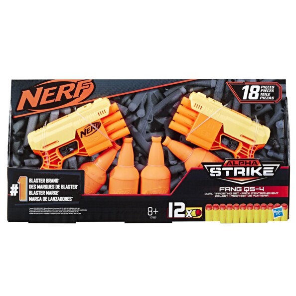 NERF Alpha Strike Fang QS-4 Pack van 2 (duelset met doelen) voor snelle battles