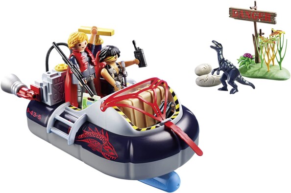 PLAYMOBIL Action 9435 Aéroglisseur met motor submersible waterspeelset met dino