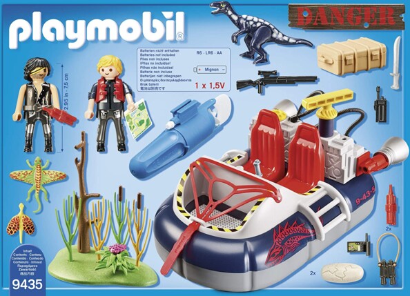 PLAYMOBIL Action 9435 Aéroglisseur met motor submersible waterspeelset met dino