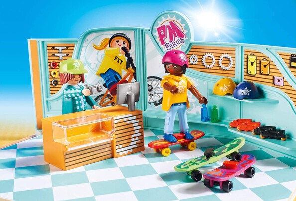 PLAYMOBIL Bike & Skate Shop met ramp en accessoires