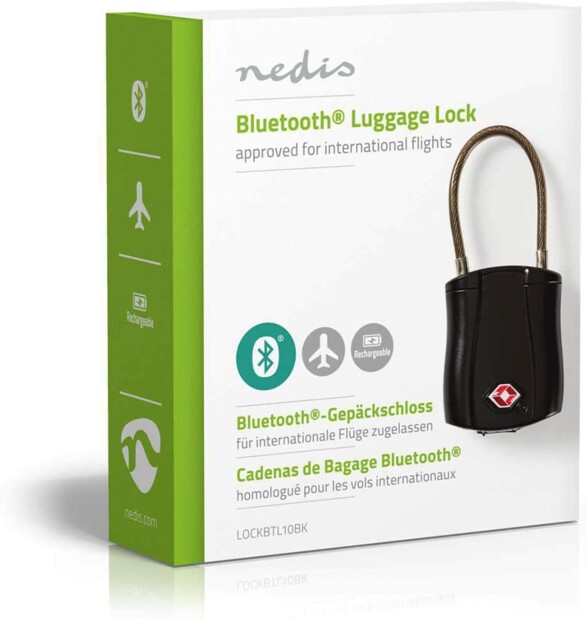 Nedis Bluetooth hangslot voor slimme bagagebeveiliging