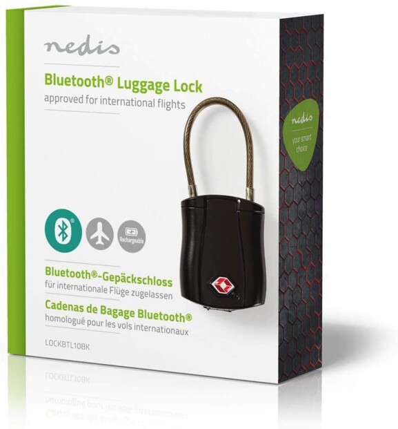Nedis Bluetooth hangslot voor slimme bagagebeveiliging