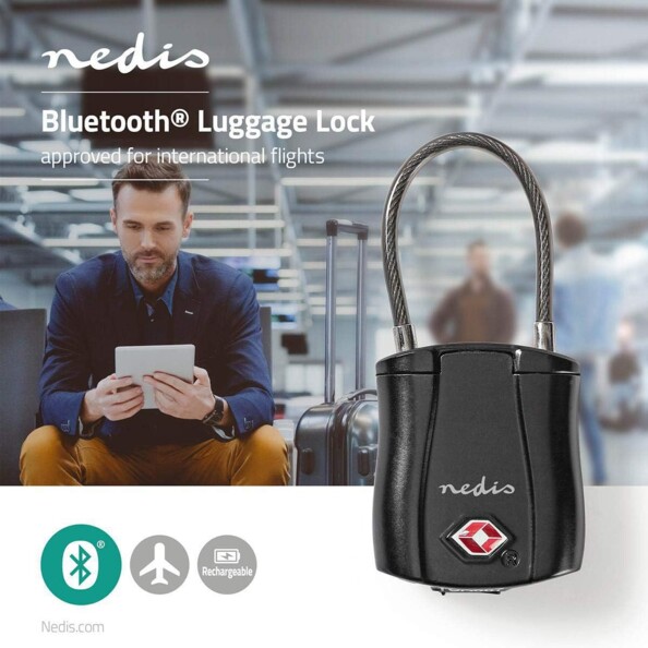 Nedis Bluetooth hangslot voor slimme bagagebeveiliging