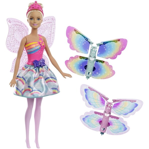 Barbie Dreamtopia Fée Papillon Blonde pop met fladderende vleugels