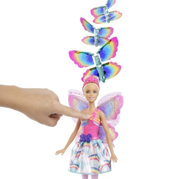 Barbie Dreamtopia Fée Papillon Blonde pop met fladderende vleugels