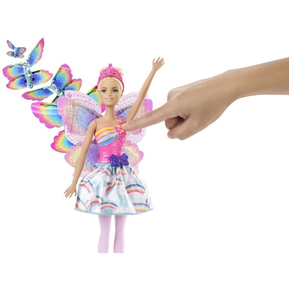 Barbie Dreamtopia Fée Papillon Blonde pop met fladderende vleugels