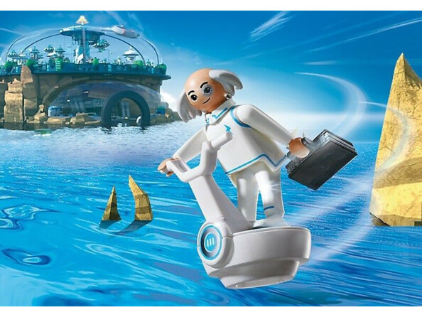 PLAYMOBIL Super 4: Dr. X met luchtvaartuig en koffer 6690