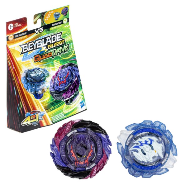 Hasbro Beyblade Burst QuadDrive 2 tollen Stone Balderov B7 vs Roar Balkesh B7