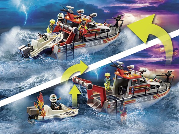 Playmobil City Action - Reddingswerker op zee met boot en speedboot
