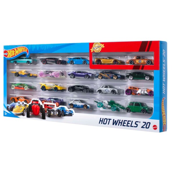 Mattel Hot Wheels set met 20 miniatuurauto’s H7045