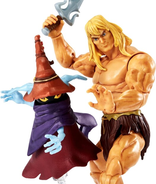 Mattel Masters of the Universe: Revelation Savage He-Man en Orko actiefiguren