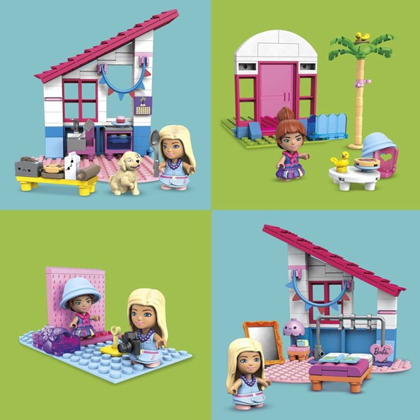 MEGA Construx Barbie Malibu Building Toys Bundle met 5 bouwsets