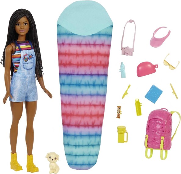 Barbie Familie Brooklyn kampeerset met pop en accessoires