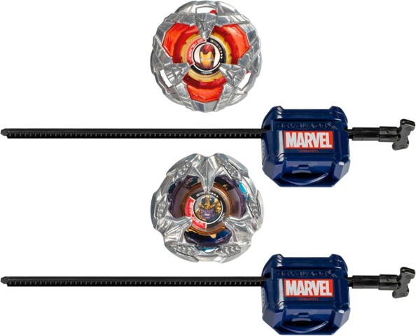 Hasbro Beyblade X Marvel - tollen Iron Man 4-80B vs Thanos 4-60B