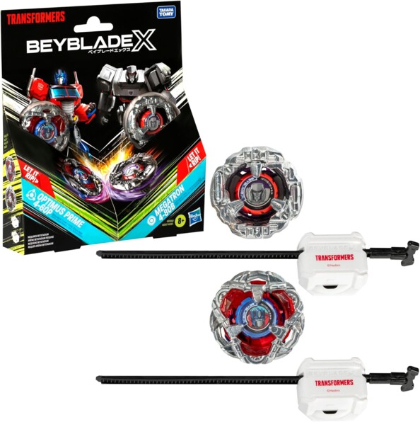 Beyblade X Transformers Collab Optimus Prime 4-60P vs. Megatron 4-80B Multipack