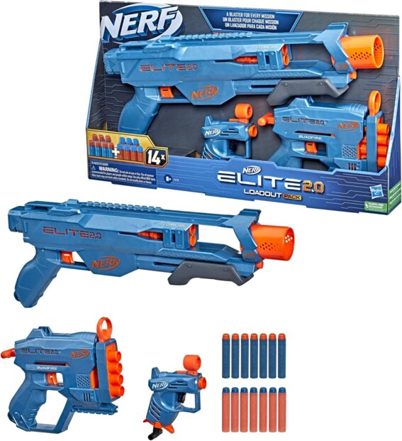 Hasbro Nerf Elite 2.0 Loadout Pack - 3 blasters met 14 darts