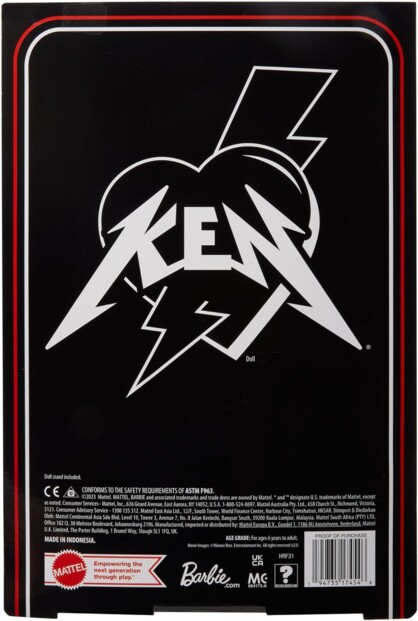 Mattel Barbie beweegbare Ken-pop met rebelse rocklook