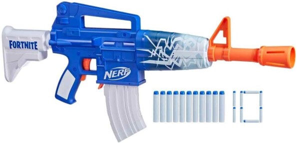 Hasbro Nerf Fortnite Blue Shock dartblaster met gemotoriseerd snelvuur