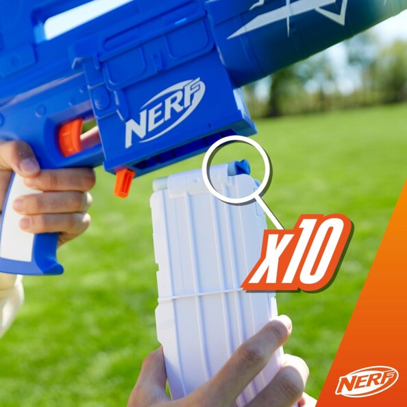 Hasbro Nerf Fortnite Blue Shock dartblaster met gemotoriseerd snelvuur