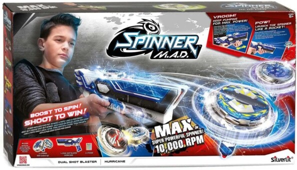 Silverlit Spinner Mad Double Shoot lanceerder voor 2 tollen