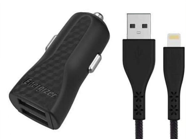 Energizer DC2CLLIM 12V autolader met 2 USB 3,4 A en kabel