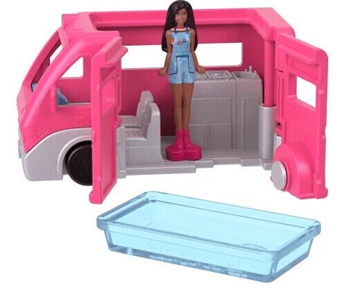 Mattel Mini BarbieLand set met 4 poppen en 4 voertuigen