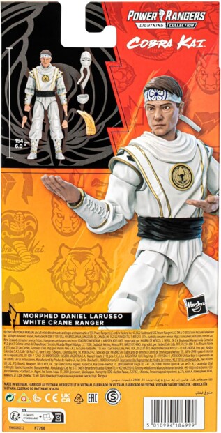 Power Rangers Lightning Collection Morphed Daniel LaRusso White Crane Ranger kop