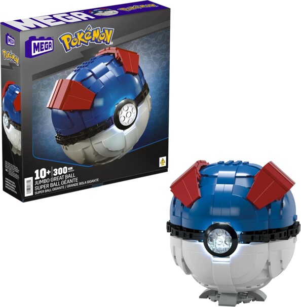 Mega Construx Pokémon bouwset van een grote Poké Ball