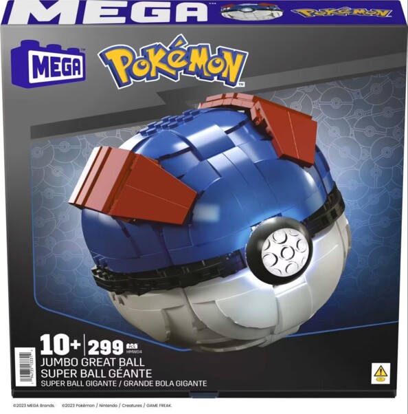 Mega Construx Pokémon bouwset van een grote Poké Ball