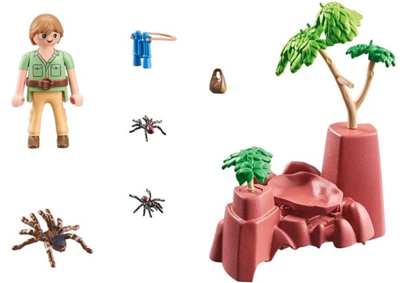 Playmobil Wiltopia rotsformatie met gigantische spin