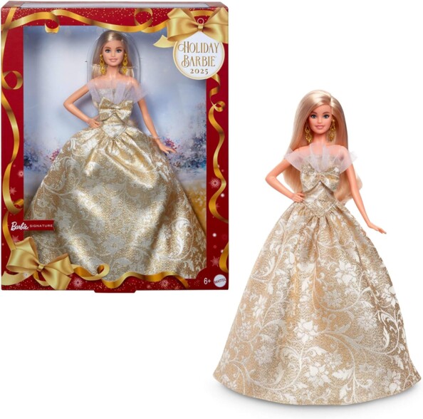 Barbie Holiday 2025 Blonde pop (feestelijke verzamelpop met elegante uitstraling