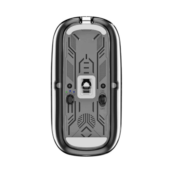 Transparante draadloze muis met bluetooth en 2,4 GHz