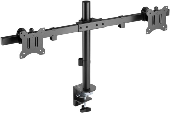 Dubbele monitorhouder voor 2 schermen van 17 tot 32 inch
