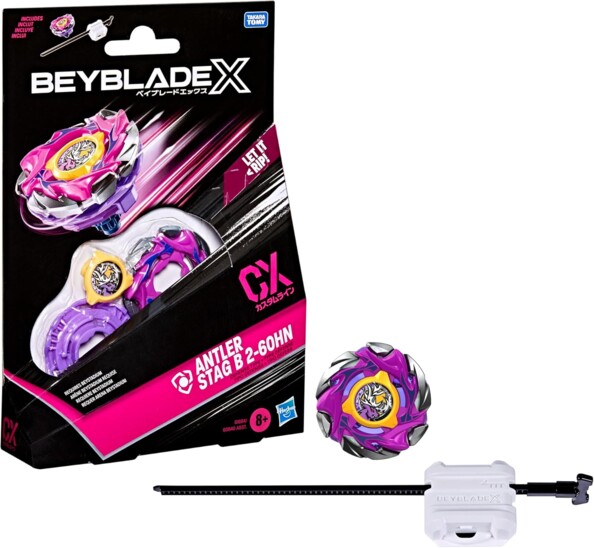 Hasbro CX Beyblade X  Antler Stag B 2-60HN tol met lanceerder