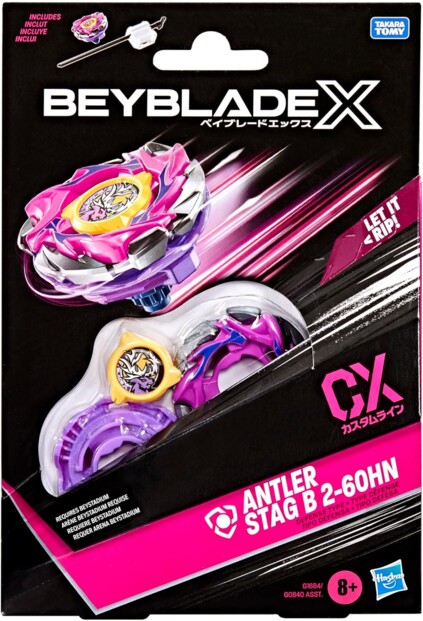 Hasbro CX Beyblade X Antler Stag B 2-60HN tol met lanceerder
