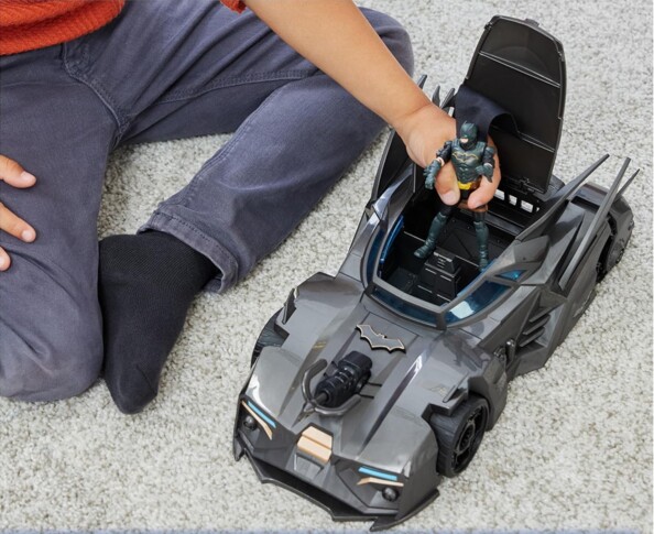 Spin Master Batman all-terrain Batmobile met grijphaak en actiefiguur