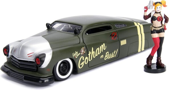 Jada 1951 Mercury modelauto met Harley Quinn actiefiguur