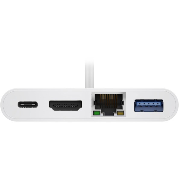 USB-C multiport adapter met HDMI, Gigabit Ethernet, USB-A en USB-C PD
