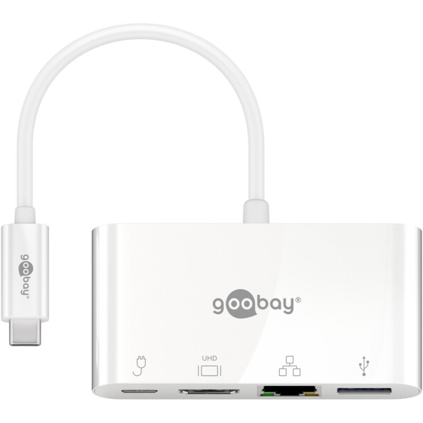 USB-C multiport adapter met HDMI, Gigabit Ethernet, USB-A en USB-C PD
