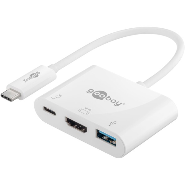 USB-C multiport adapter met HDMI 4K, USB 3.0 en Power Delivery 60 W