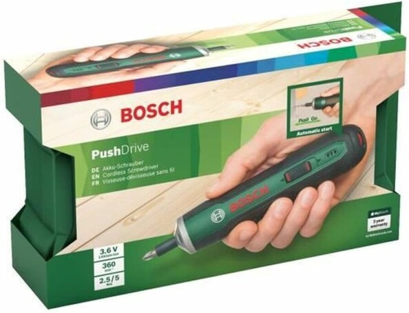 PushDrive draadloze schroevendraaier 3,6 V met 32 bits