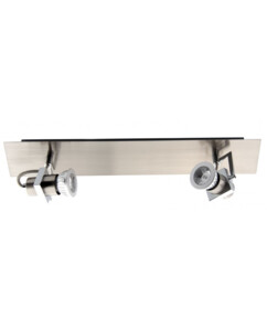 Aluminium design plafonnière met 2 GU10 LED-spots