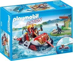 PLAYMOBIL Action 9435 Aéroglisseur met motor submersible waterspeelset met dino