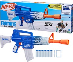 Hasbro Nerf Fortnite Blue Shock dartblaster met gemotoriseerd snelvuur
