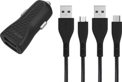 Energizer 12V autolader met 2 x USB 2,4 A en 2 kabels